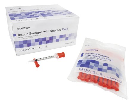 Substitute for Standard Insulin Syringe with Needle McKesson 0.3 mL 5/16 Inch 31 Gauge NonSafety Ultra Thin Wall - 102-SN310C31516P