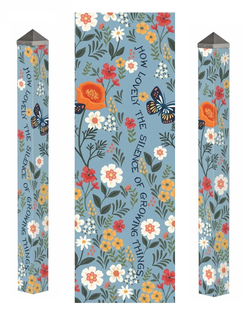 Meadow Flora Blue Art Pole 60 Inches