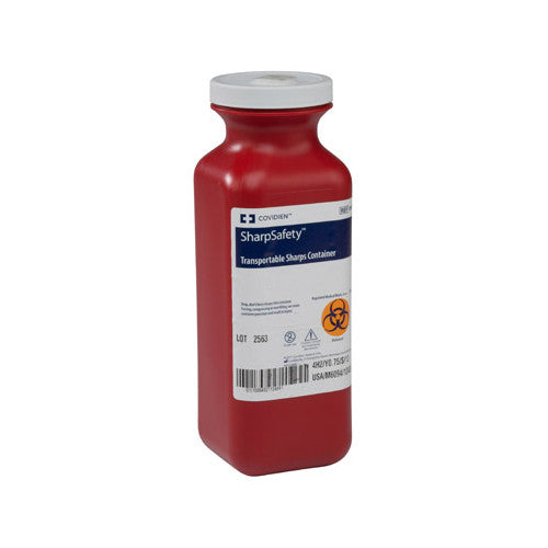 Pocket Shuttle Sharps Container SharpSafety™ Red Base 8-3/4 H X 2-1/2 D X 4-1/2 W Inch Vertical Entry 0.25 Gallon - 8303SA