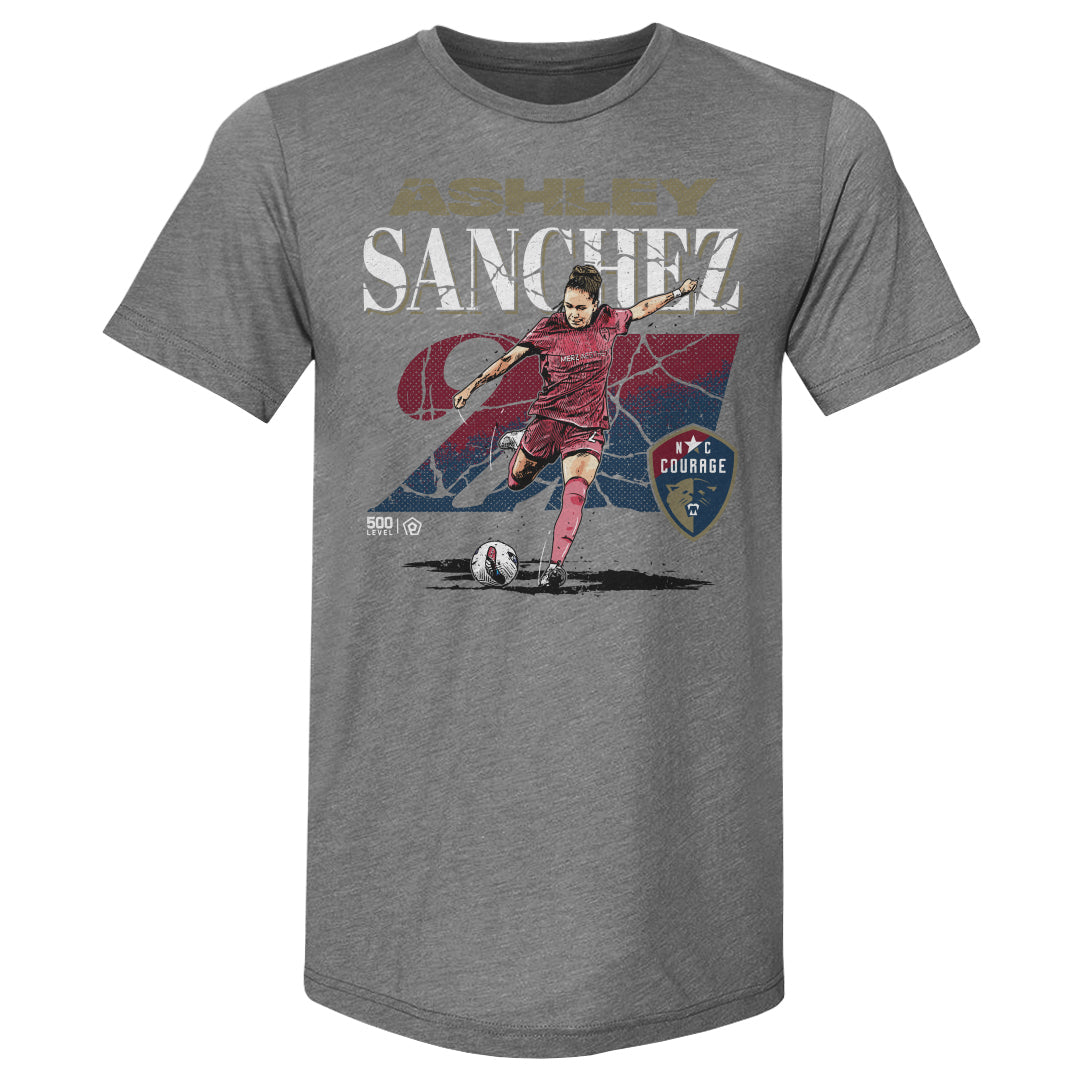 Ashley Sanchez North Carolina Courage Cracked Number WHT