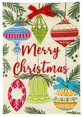 Merry Christmas Ornaments Garden Flag 2 Sided