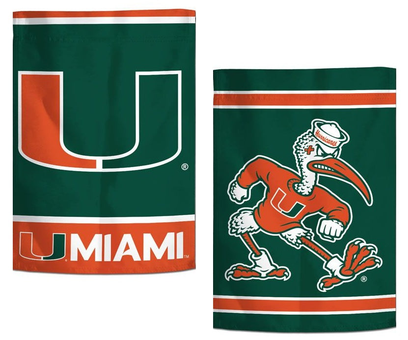 Miami Hurricanes 2-Sided Garden Flag