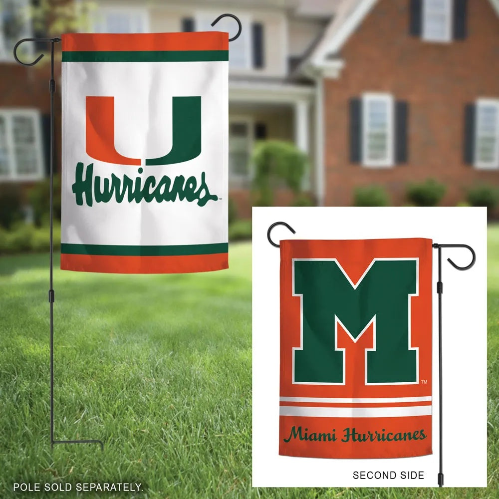 Miami Hurricanes Garden Flag Throwback