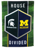 Michigan and Michigan State House Divided Garden Flag 2 Sided