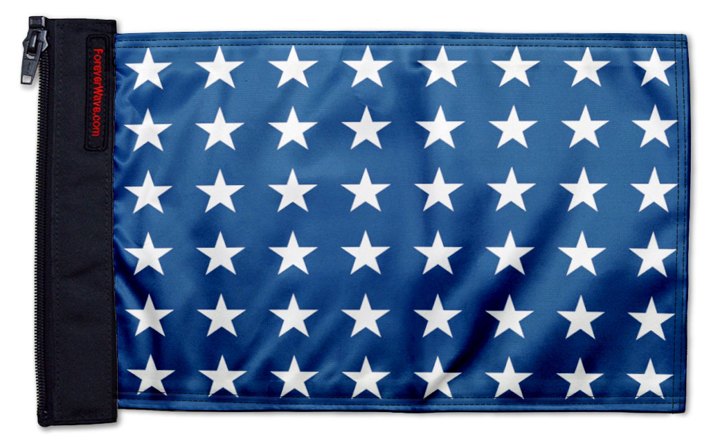 Naval Jack 12"x18" Forever Wave Flag for Jeep Wrangler JK 2-Door 2007-2018
