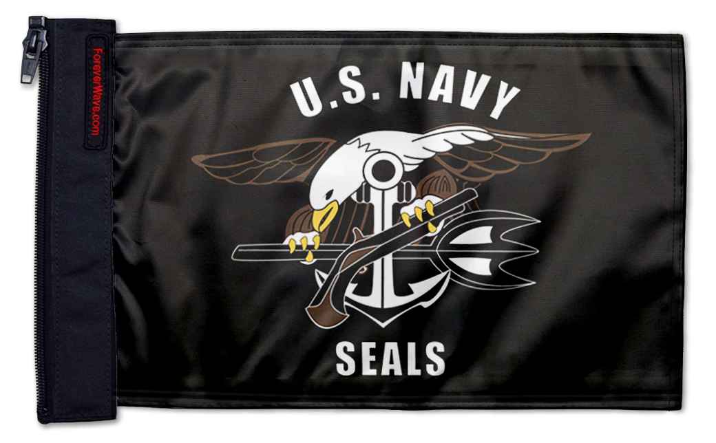 Navy Seals 12"x18" Forever Wave Flag for Jeep Wrangler LJ 2003-2006