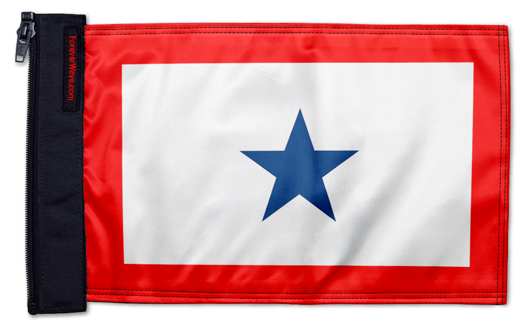 Service Flag Blue Star12"x18" Forever Wave Flag for Jeep Wrangler CJ-7 and CJ-8 1976-1986