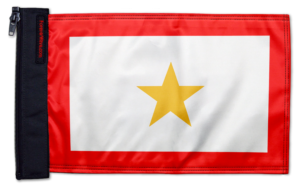 Service Flag Gold Star12"x18" Forever Wave Flag