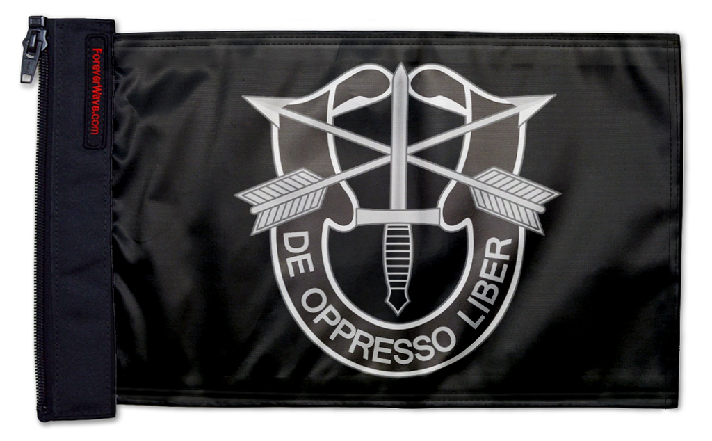 Special Forces 12"x18" Forever Wave Flag for Jeep Wrangler JK 2-Door 2007-2018