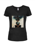Mind Blower Juniors V Neck T-Shirt