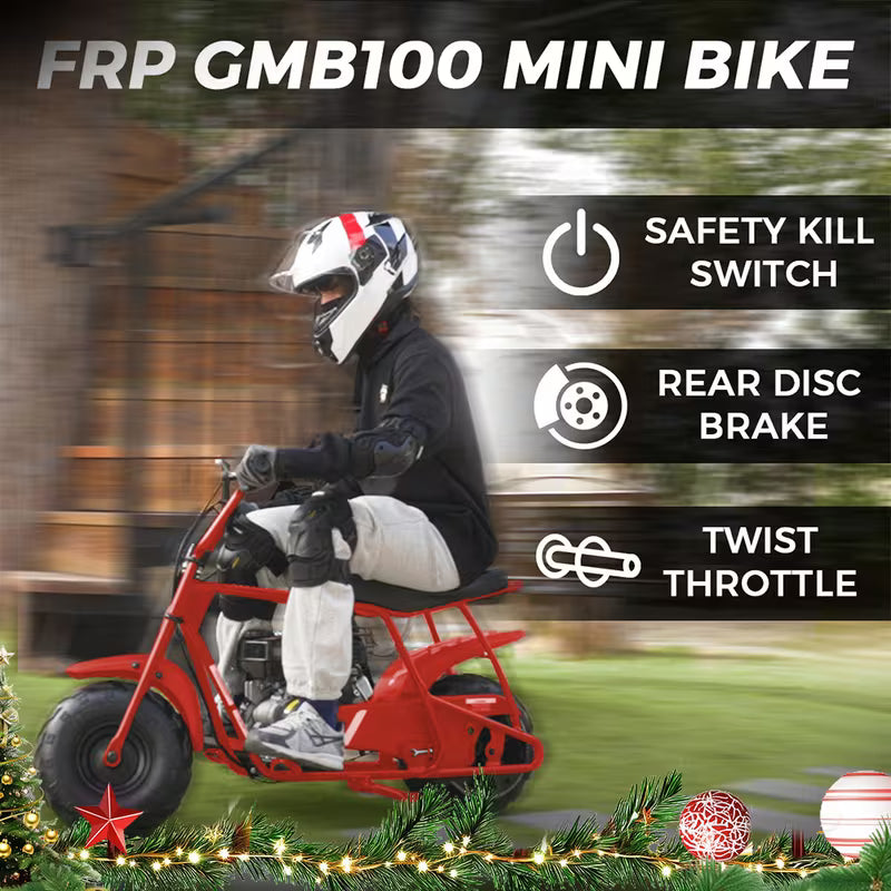 Mini Bike, 99cc 4-stroke Adult Mini Bike For Explorers, Gasoline-powered Mini Off-road Bike Motocross,