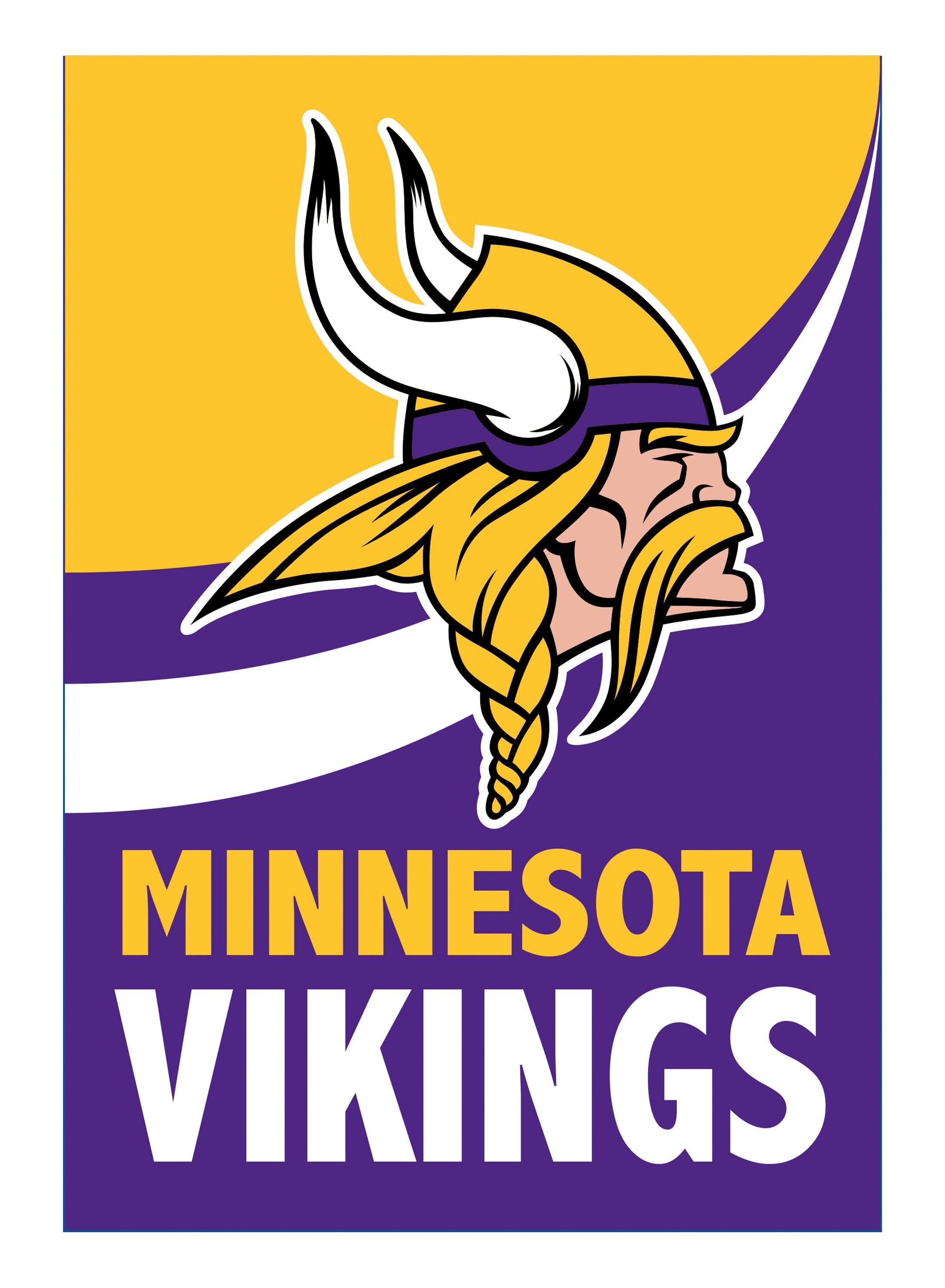 Minnesota Vikings 2 Sided Burlap Garden Flag
