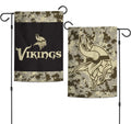 Minnesota Vikings Garden Flag 2 Sided Camo Military Tribute