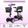 Mobility Aids for The, Four-wheel Foldable Mobility Scooters for Adults, 250w