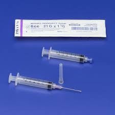 Standard Hypodermic Syringe with Needle Monoject™ 6 mL 1-1/2 Inch 22 Gauge NonSafety Regular Wall - 1181622112
