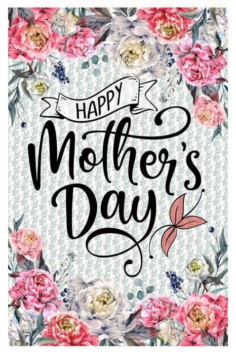 Mother's Day Garden Flag 2 Sided Floral
