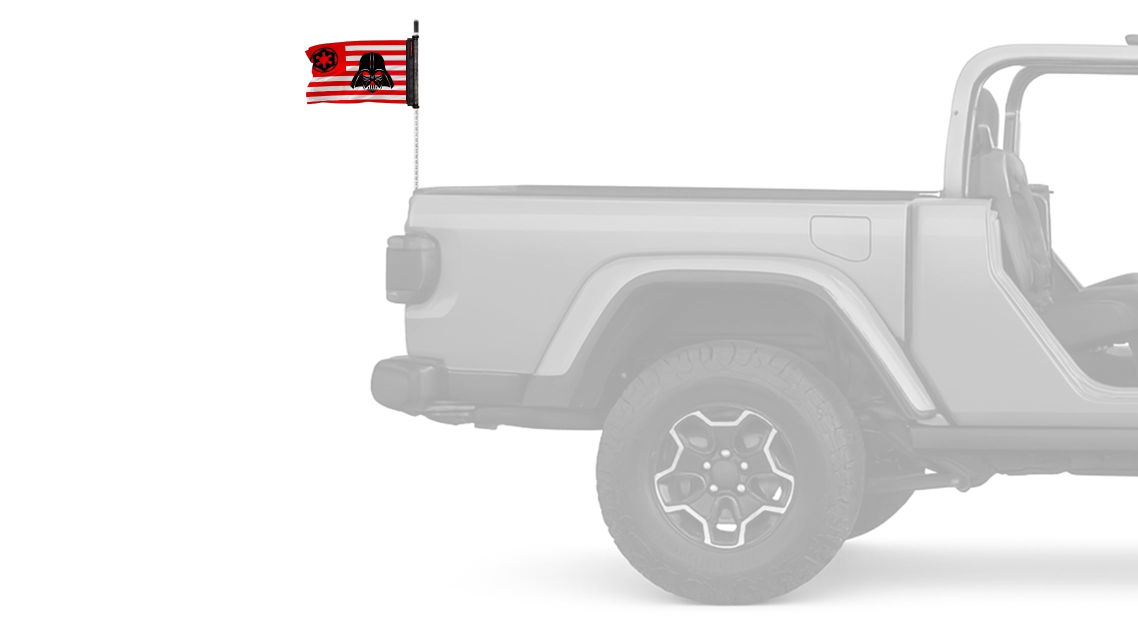 Star Wars Vader Imperial 12"x18" Forever Wave Flag for Jeep Wrangler JK 2-Door 2007-2018