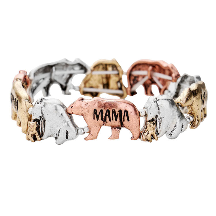 Mama Metal Stretch Bracelet