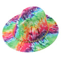 Hardware Chain Band Multi Tie-dye Printed Fedora Hat