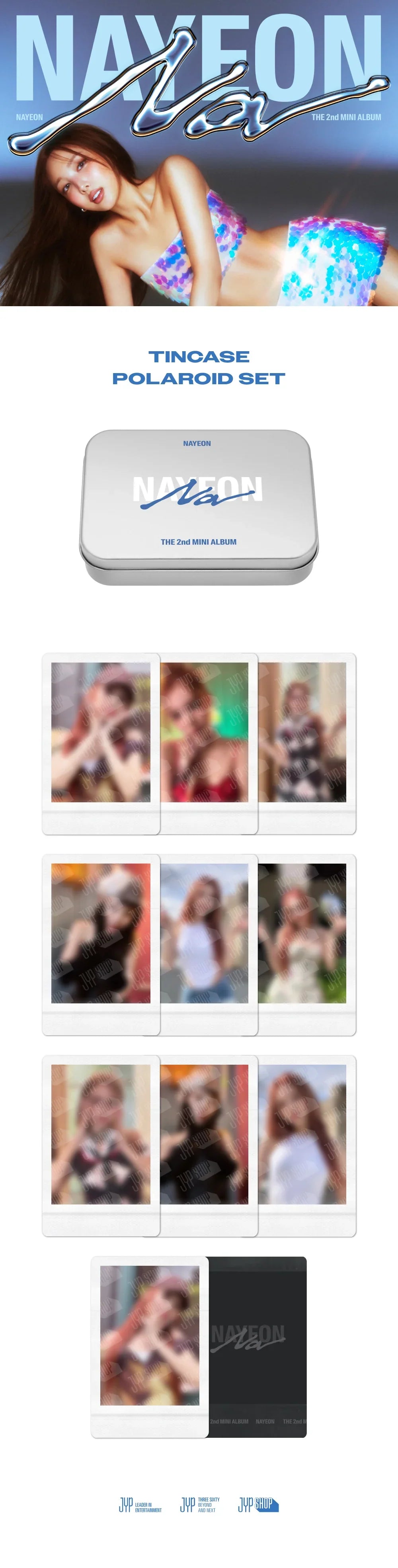 Twice Nayeon - Na 2nd Mini Album Official MD Tincase Polaroid Set