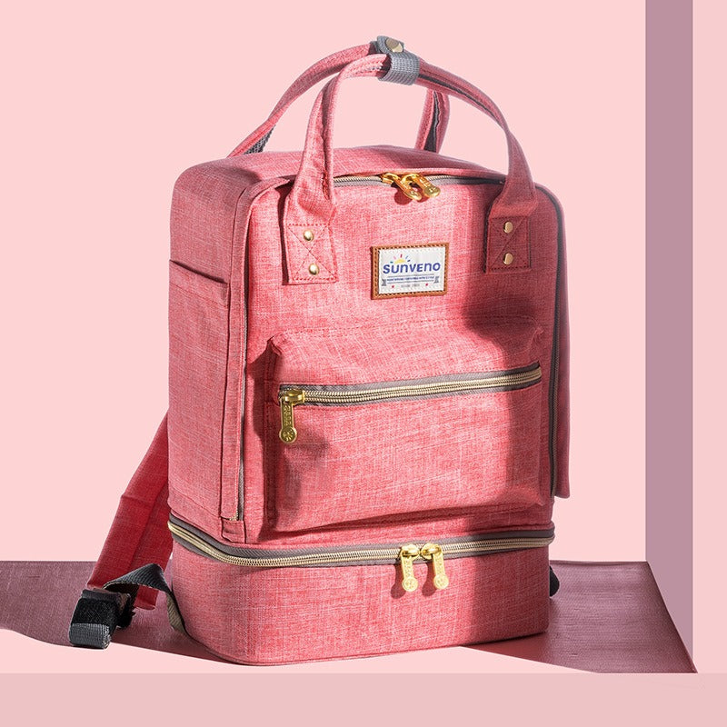 Double Layer Breast Milk Cooler Bag & Nursing Backpack