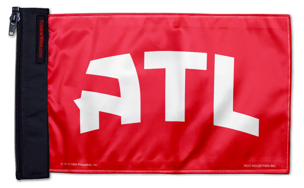 Atlanta Hawks 11"x17" Forever Wave Flag for Jeep Wrangler LJ 2003-2006
