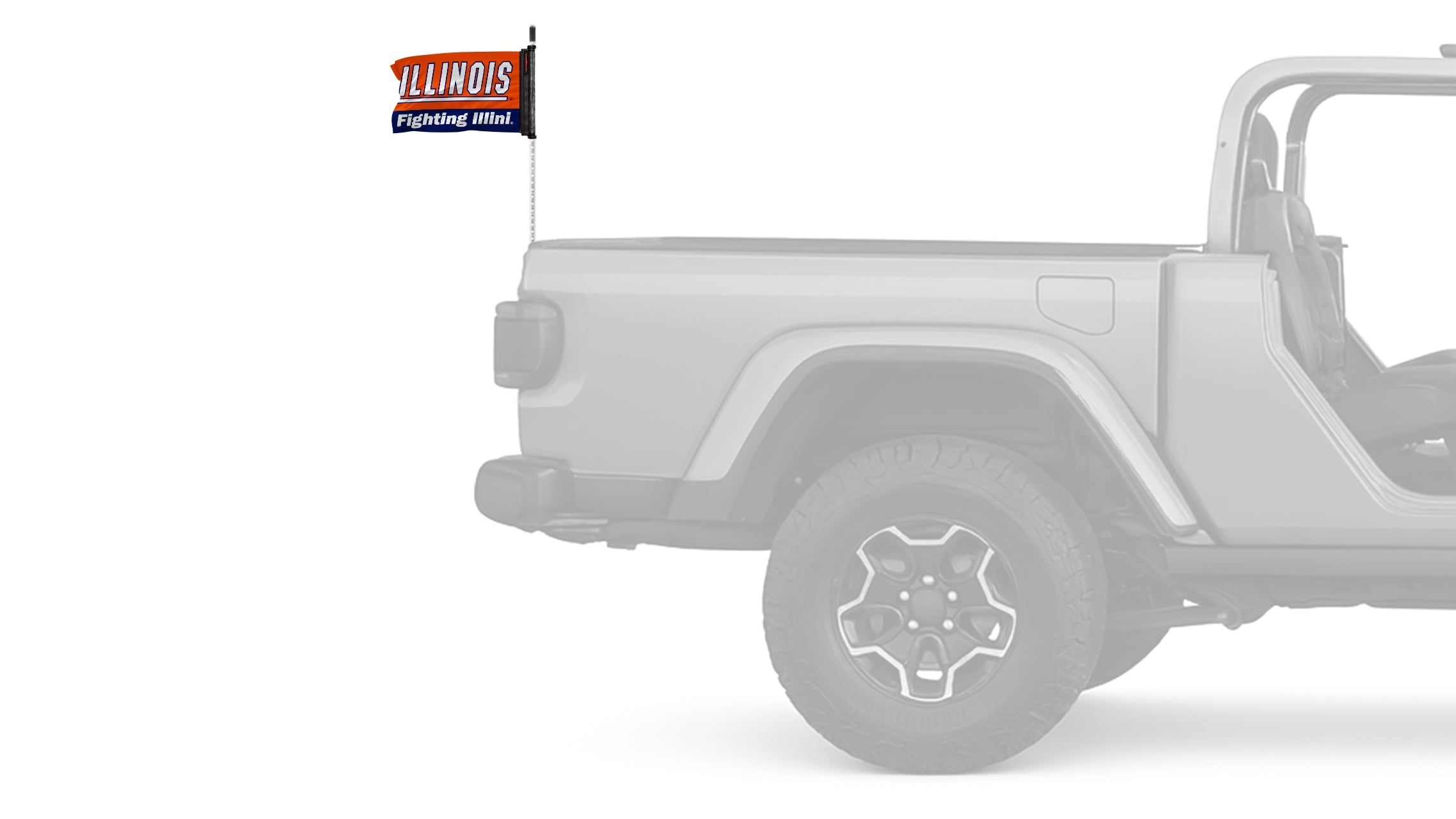 Illinois 11"x17" Forever Wave Flag for Jeep Wrangler TJ 1996-2006