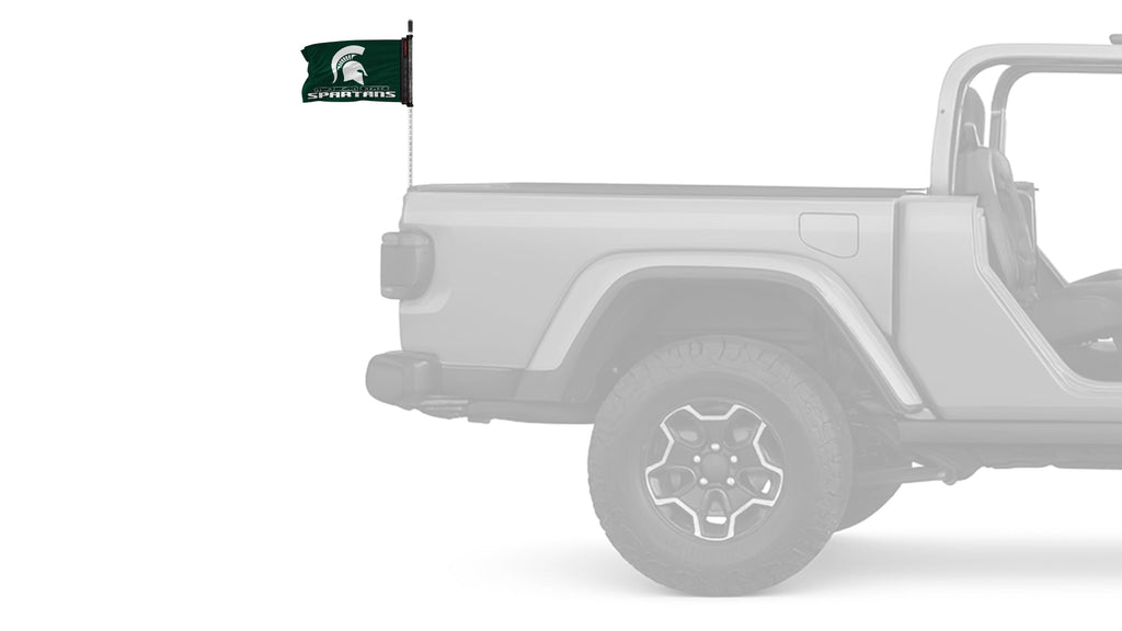 Michigan State 11"x17" Forever Wave Flag for Jeep Wrangler CJ-7 and CJ-8 1976-1986