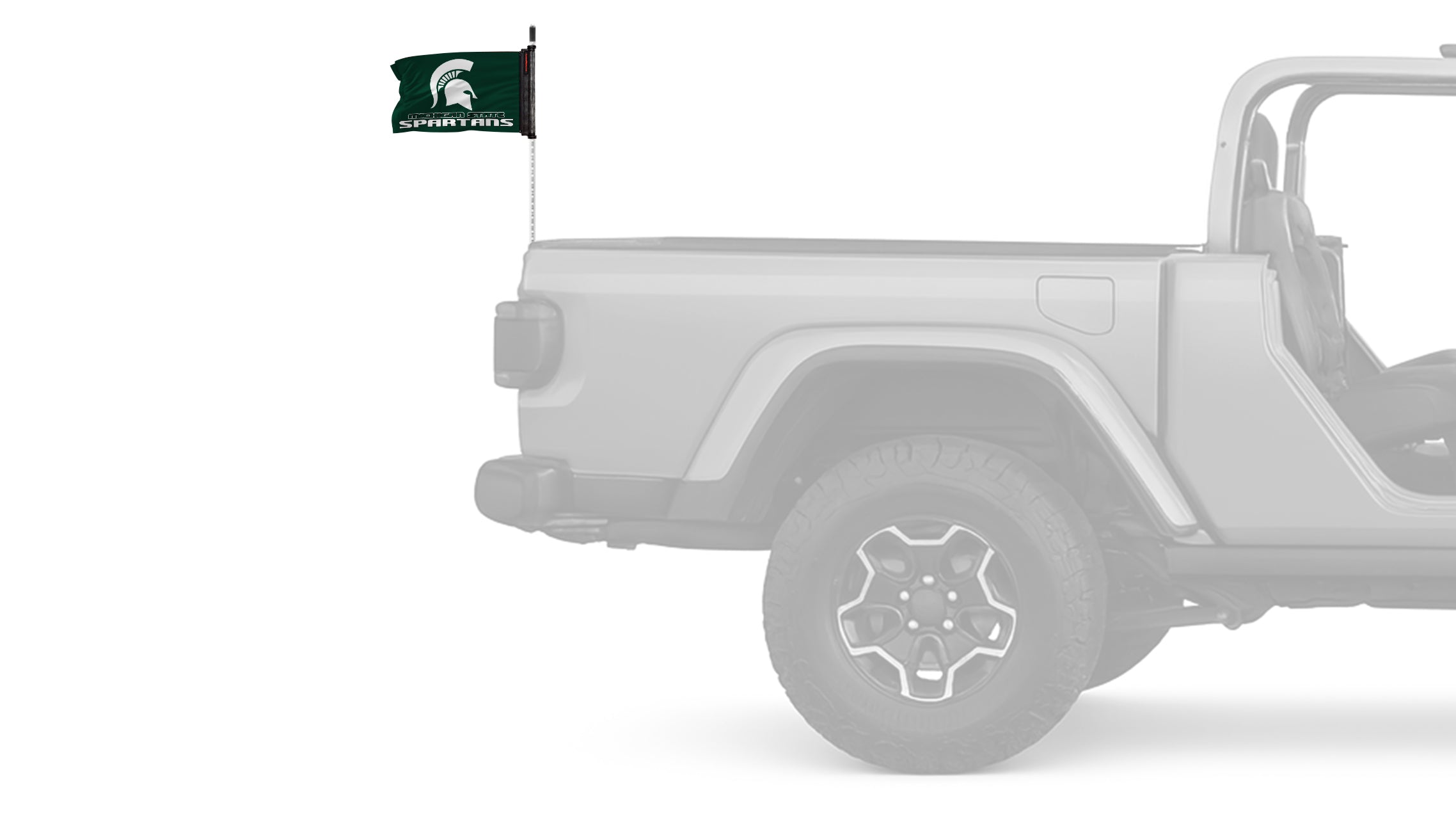 Michigan State 11"x17" Forever Wave Flag for Jeep Wrangler JK 2-Door 2007-2018