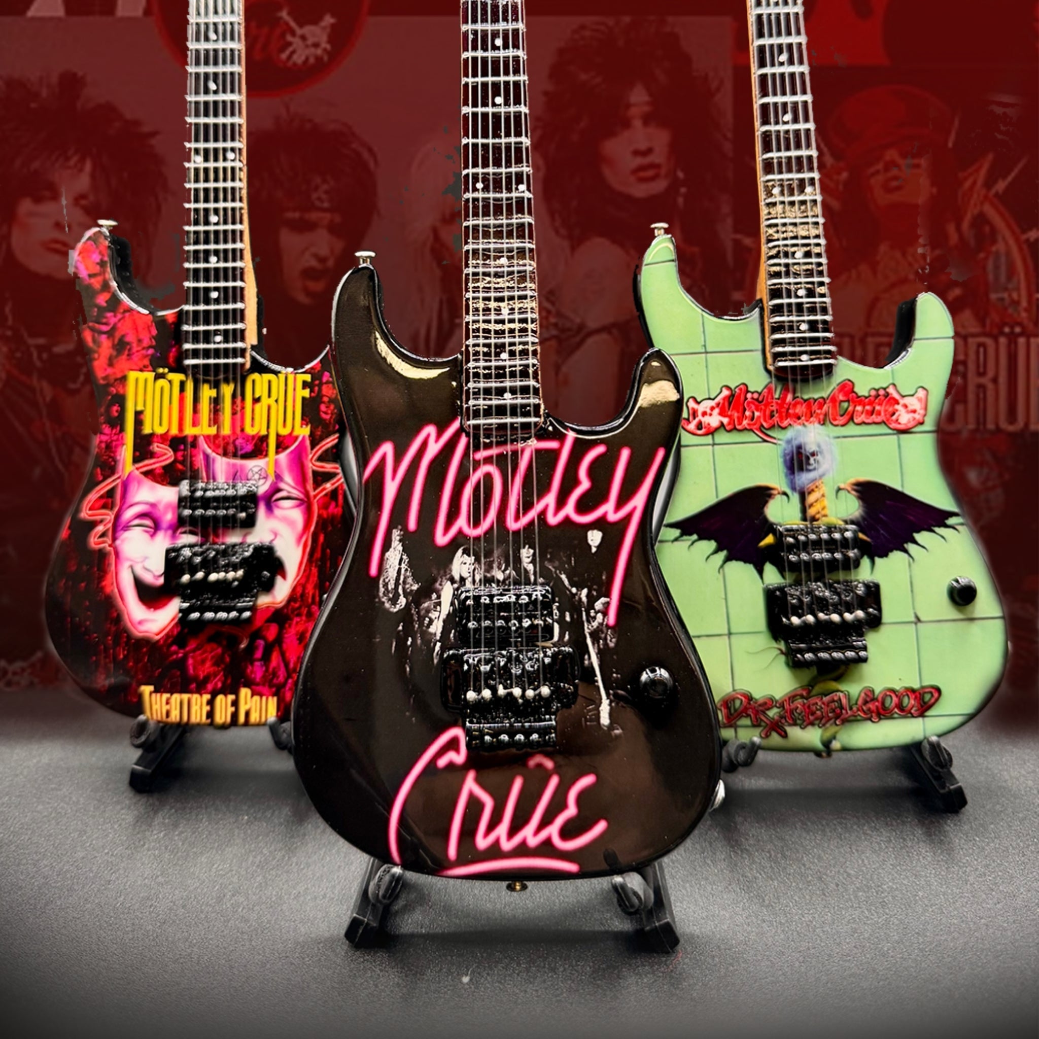 Mötley Crüe "Theatre of Pain" Miniature Guitar