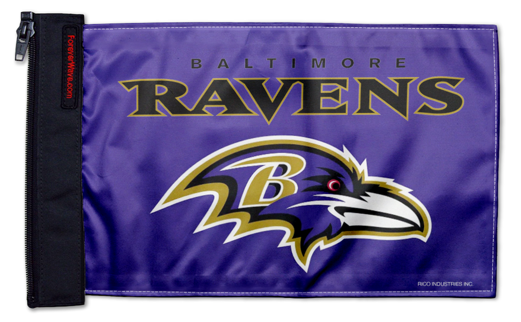 Baltimore Ravens 11"x17" Forever Wave Flag for Jeep Wrangler YJ 1986-1995