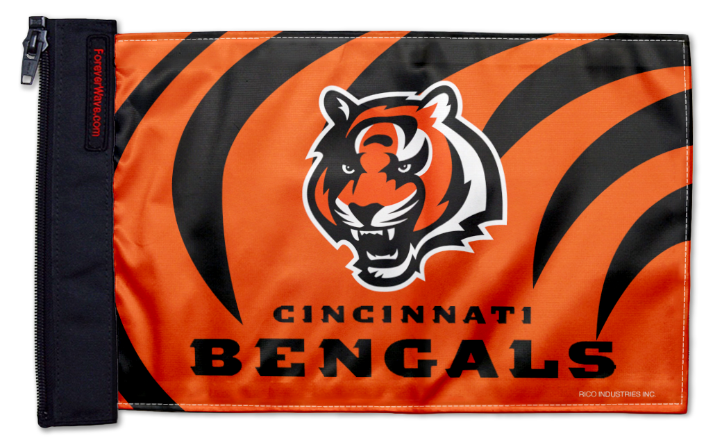 Cincinnati Bengals 11"x17" Forever Wave Flag for Jeep Wrangler LJ 2003-2006