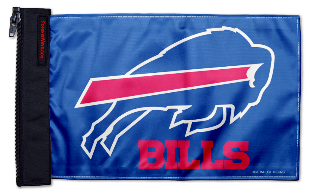 Buffalo Bills 11"x17" Forever Wave Flag for Jeep Wrangler JK 2-Door 2007-2018