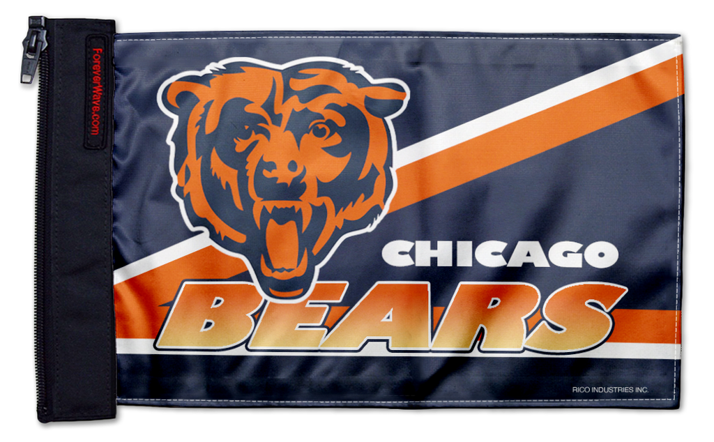 Chicago Bears 11"x17" Forever Wave Flag for Jeep Wrangler CJ-7 and CJ-8 1976-1986
