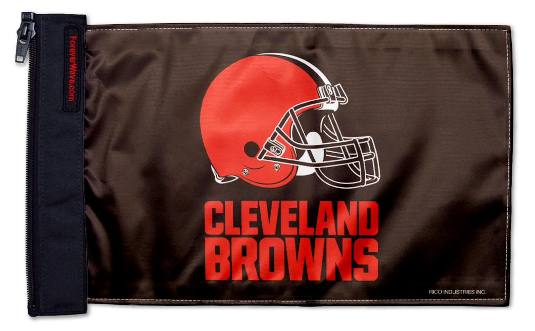 Cleveland Browns 11"x17" Forever Wave Flag for Jeep Wrangler LJ 2003-2006