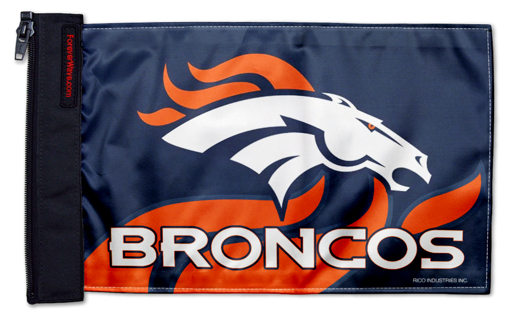 Denver Broncos 11"x17" Forever Wave Flag for Jeep Wrangler LJ 2003-2006