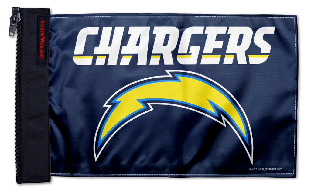 Los Angeles Chargers 11"x17" Forever Wave Flag for Jeep Wrangler YJ 1986-1995