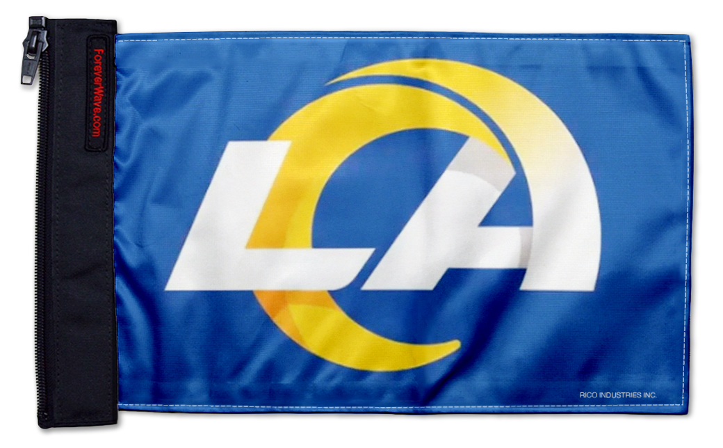 Los Angeles Rams 11"x17" Forever Wave Flag for Jeep Wrangler LJ 2003-2006