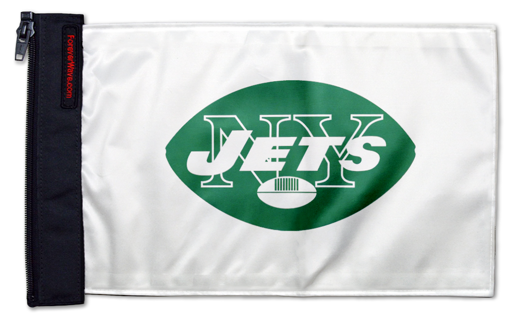 New York Jets 11"x17" Forever Wave Flag for Jeep Wrangler LJ 2003-2006