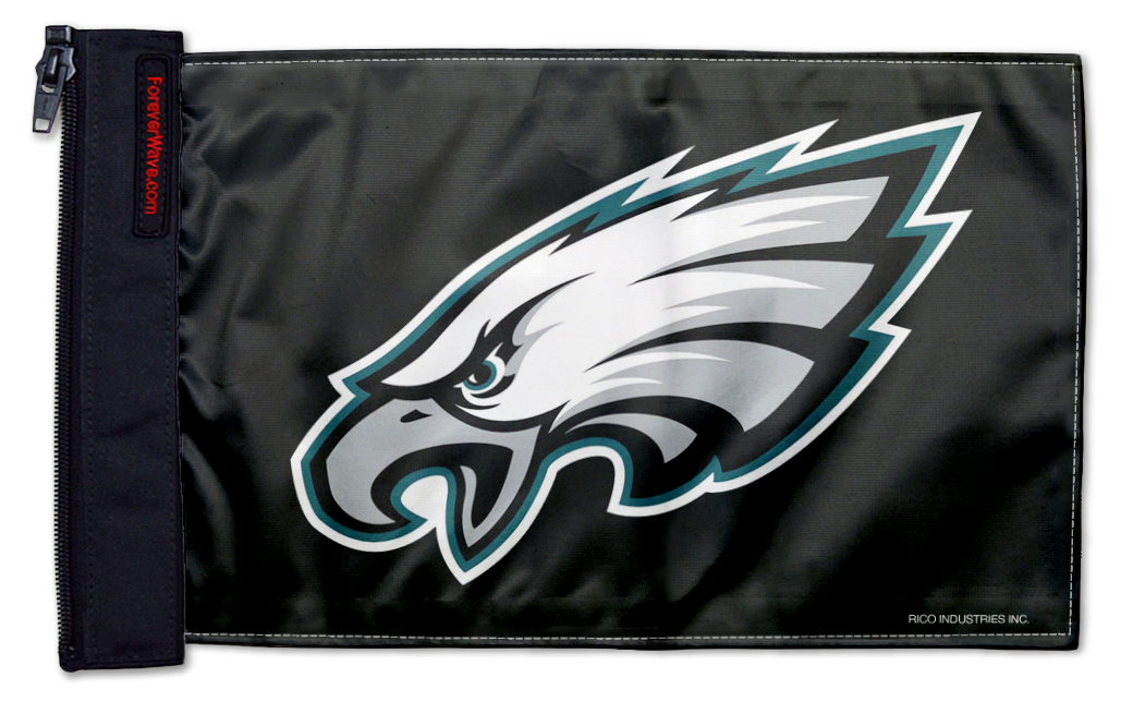 Philadelphia Eagles 11"x17" Forever Wave Flag for Jeep Wrangler JK 2-Door 2007-2018