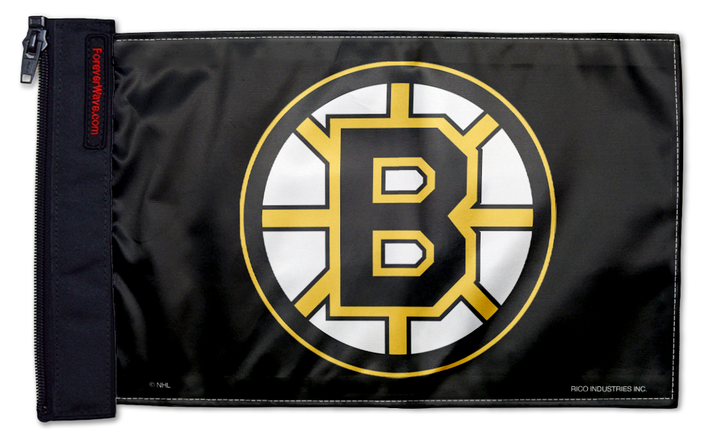 Boston Bruins 11"x17" Forever Wave Flag for Jeep Wrangler JK 2-Door 2007-2018