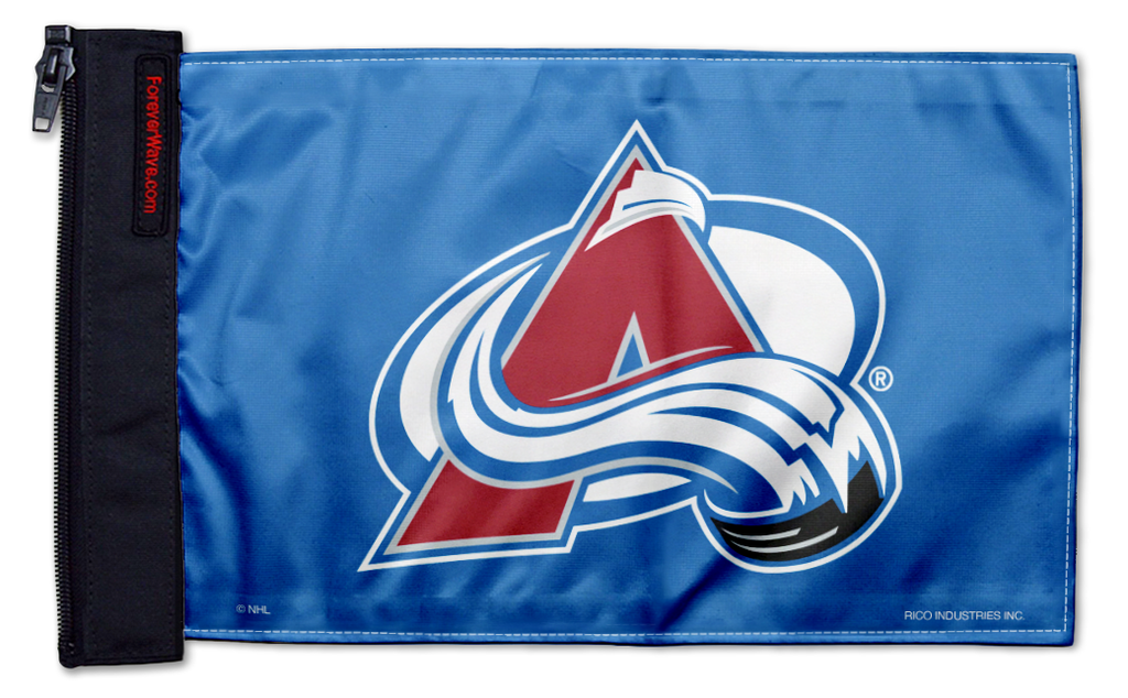 Colorado Avalanche 11"x17" Forever Wave Flag for Jeep Wrangler CJ-7 and CJ-8 1976-1986