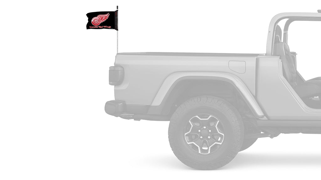 Detroit Red Wings 11"x17" Forever Wave Flag for Jeep Wrangler JLU 4-Door 2018-Present