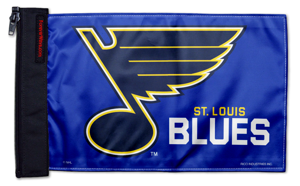 St. Louis Blues 11"x17" Forever Wave Flag for Jeep Wrangler CJ-7 and CJ-8 1976-1986