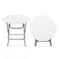 32 Inch Round Folding Table with Thick Tabletop for Picnic
