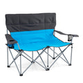 Double Camping Chair with Carry Bag Cup Holders-Blue
