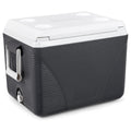 43.3 Quart Portable Hard Coolerwith Handles and 4 Cup Holders-Black