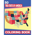 50 The State of America Coloring books: National parks of the usa childrens book States activity book maps - Paperback