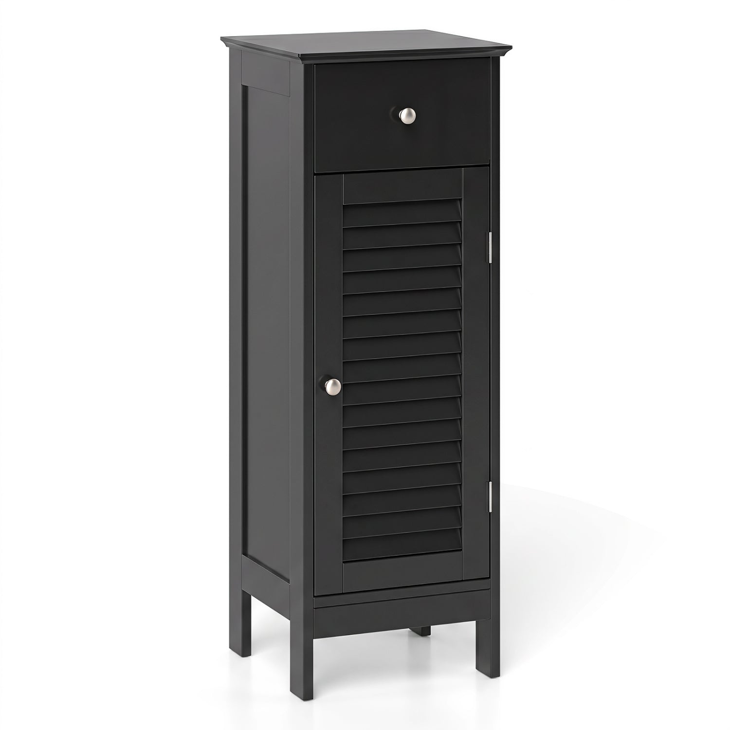 Narrow Bathroom Storage Cabinet with Adjustable Shelf & Drawer