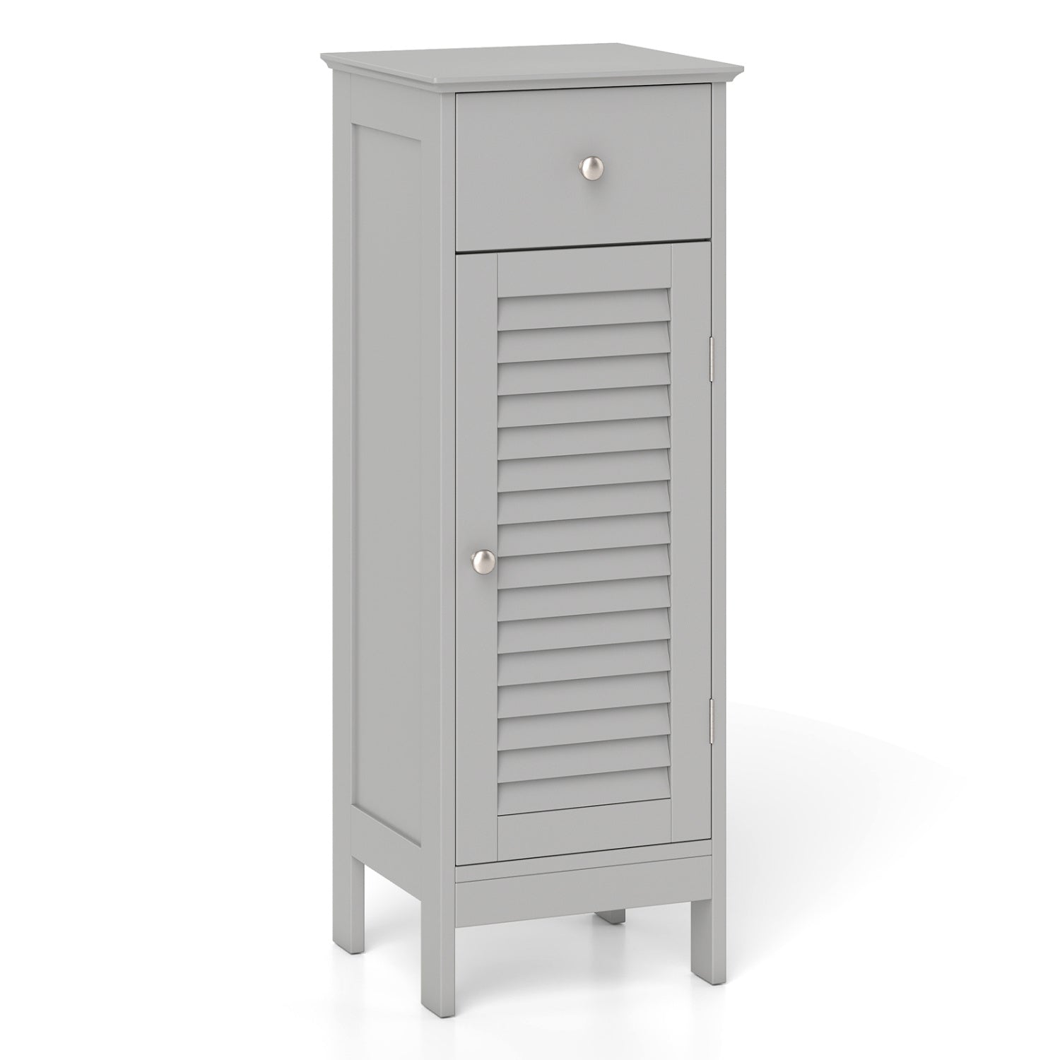 Narrow Bathroom Storage Cabinet with Adjustable Shelf & Drawer